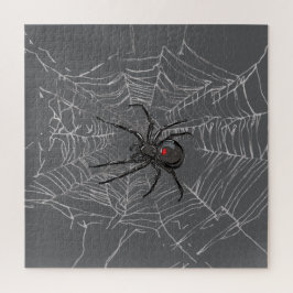 Schwarze Witwe Spiderweb Zeichnend Kunst Puzzle