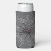 Schwarze Witwe Spiderweb Zeichnend Kunst Selters Dosenkühler (Seltzer Rückseite)