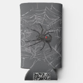 Schwarze Witwe Spiderweb Zeichnend Kunst Selters Dosenkühler (Rückseite)