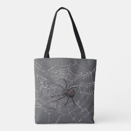 Schwarze Witwe Spiderweb Zeichnend Kunst Tasche
