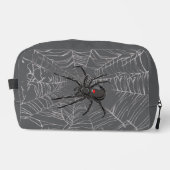 Schwarze Witwe Spiderweb Zeichnend Kunst Waschbeutel (Vorderseite)