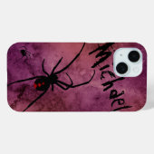 Schwarze Witwe-Spinne Gothic Halloween-Monogramm Case-Mate iPhone Hülle (Rückseite (Horizontal))