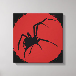 Schwarze Witwe-Spinne Leinwanddruck