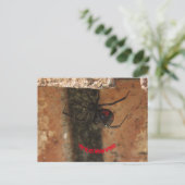 Schwarze Witwe-Spinne Postkarte (Stehend Vorderseite)