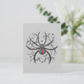 Schwarze Witwe-Spinne Postkarte (Stehend Vorderseite)