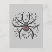 Schwarze Witwe-Spinne Postkarte (Vorderseite)