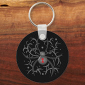 Schwarze Witwe-Spinne Schlüsselanhänger (Vorderseite)