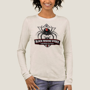 Schwarze Witwe Spinne Warnemblem Tri-Blend Shirt
