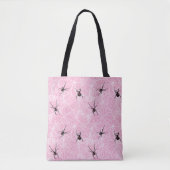 Schwarze Witwe Spinnennetz Pastellrosa Kostüm Tasche (Vorderseite)