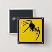Schwarze Witwe überquert! Button (Vorne & Hinten)