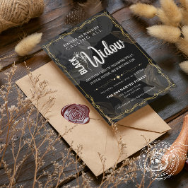 Schwarze Witwe verwittert und verwirrt Einladung