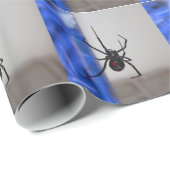 Schwarze Witwen-Spinne Geschenkpapier (Rolleneckpunkt)