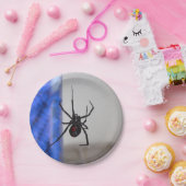 Schwarze Witwen-Spinne Pappteller (Party)