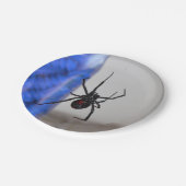 Schwarze Witwen-Spinne Pappteller (Schrägansicht)