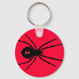 Schwarze Witwen-Spinne Schlüsselanhänger