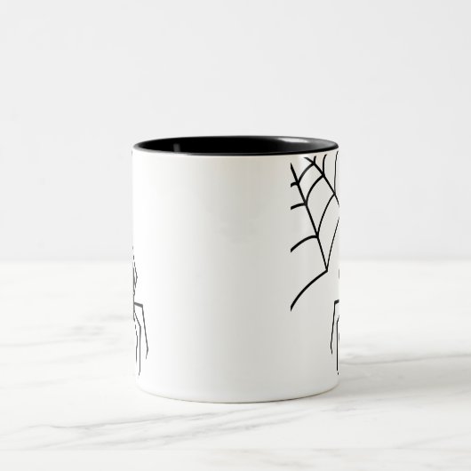 Schwarze Witwen-Spinnen-Tasse Zweifarbige Tasse (Mittel)