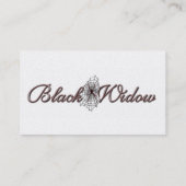 Schwarze Witwen-Visitenkarten Visitenkarte (Rückseite)