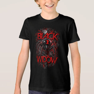 Schwarze Witwenspinnen-Kinder-T-Shirt Tri-Blend Shirt