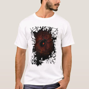 Schwarze Witwenspinnen-Netz-Gothik-Dunkle-Edgy-Läs T-Shirt
