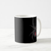 Schwarze Witwenspinnen-Shirt Kaffeetasse (VorderseiteRechts)