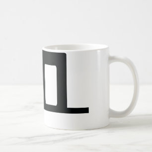 schwarze Wohnwagenikone Kaffeetasse