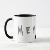 Schwarze Wolkenkatze Tasse (Links)