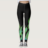 Schwarze Wreckleaf Leggings (Vorderseite)