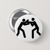 schwarze Wrestlingsportikone Button (Vorne & Hinten)