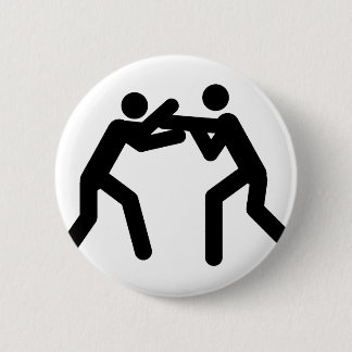 schwarze Wrestlingsportikone Button