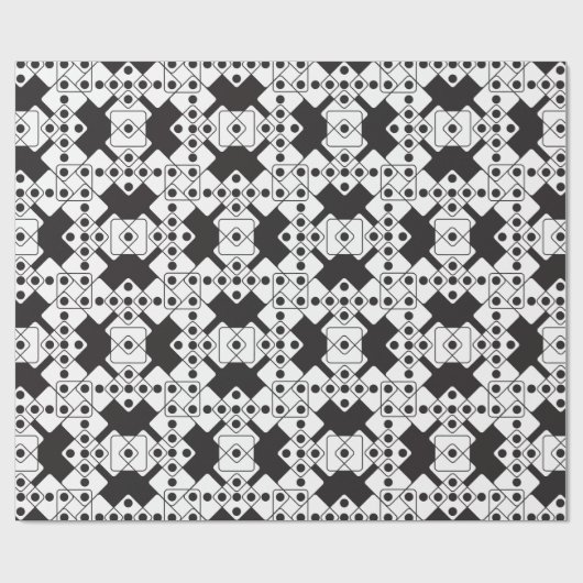 Schwarze Würfel Geschenkpapier (Flach)