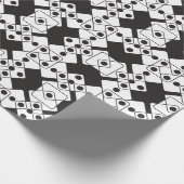 Schwarze Würfel Geschenkpapier (Ecke)