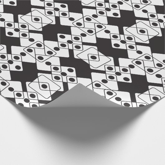 Schwarze Würfel Geschenkpapier (Ecke)