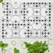 Schwarze Würfel Handtuch (Gefaltet)