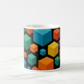 Schwarze Würfel-Tasse Kaffeetasse (Mittel)