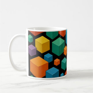 Schwarze Würfel-Tasse Kaffeetasse