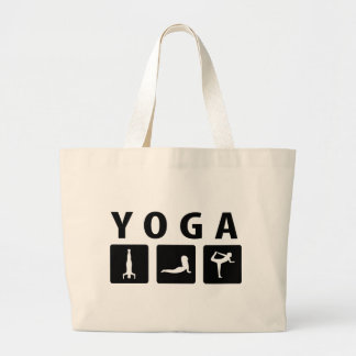 schwarze Yogaikone Jumbo Stoffbeutel