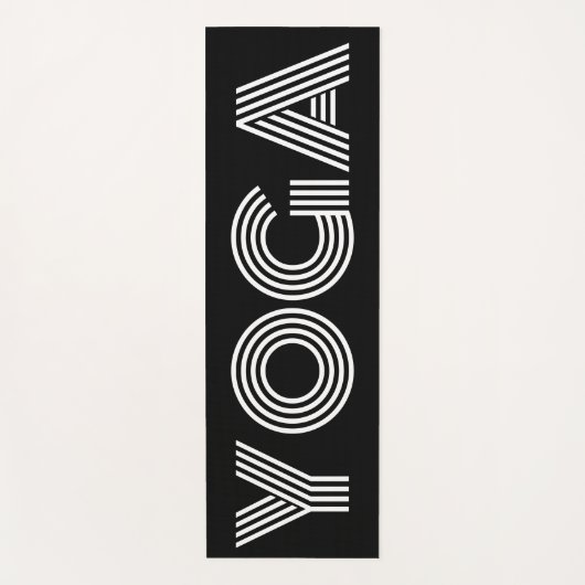 Schwarze Yogamat mit coolem Design Yogamatte (Vorderseite)