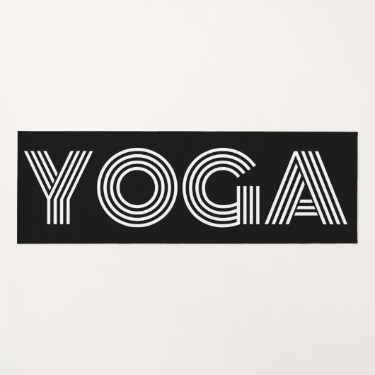 Schwarze Yogamat mit coolem Design Yogamatte (Vorderseite (Horizontal))