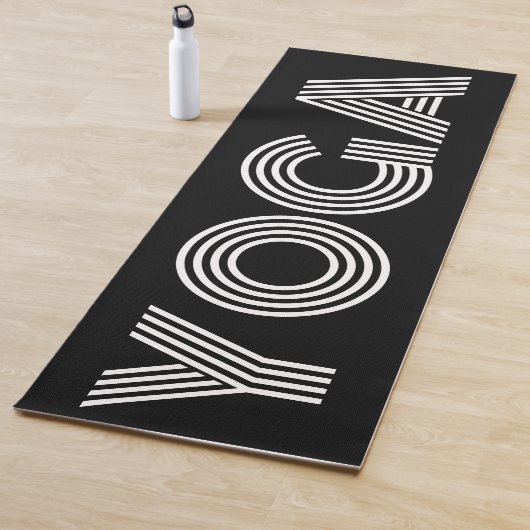 Schwarze Yogamat mit coolem Design Yogamatte (Beispiel)