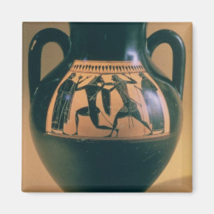 Schwarze Zahl Amphora des Dachbodens, der Theseus Magnet