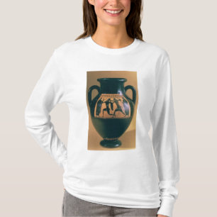 Schwarze Zahl Amphora des Dachbodens, der Theseus T-Shirt