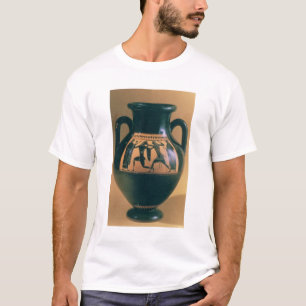 Schwarze Zahl Amphora des Dachbodens, der Theseus T-Shirt