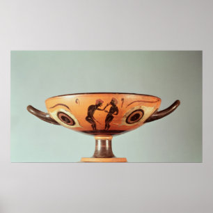 Schwarze Zahl kylix, c.580-525 BC Poster