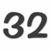 Schwarze Zahlen Aufkleber Hausnummer / Mülltonne (Vorderseite)