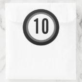 Schwarze Zahlenaufkleber Runder Aufkleber (Tasche)