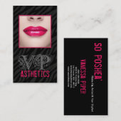 Schwarze Zebra-Druckfarben-Lippen bilden die Visit Visitenkarte (Vorne/Hinten)