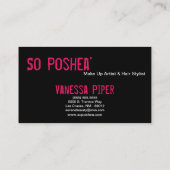 Schwarze Zebra-Druckfarben-Lippen bilden die Visit Visitenkarte (Rückseite)