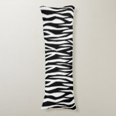 Schwarze Zebra Seitenschläferkissen (Vorderseite Vertikal)