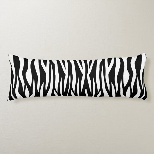 Schwarze Zebra Seitenschläferkissen (Vorderseite)