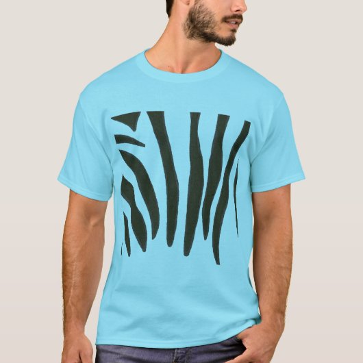 Schwarze Zebra-Streifen-Design auf Hemden T-Shirt (Vorderseite)
